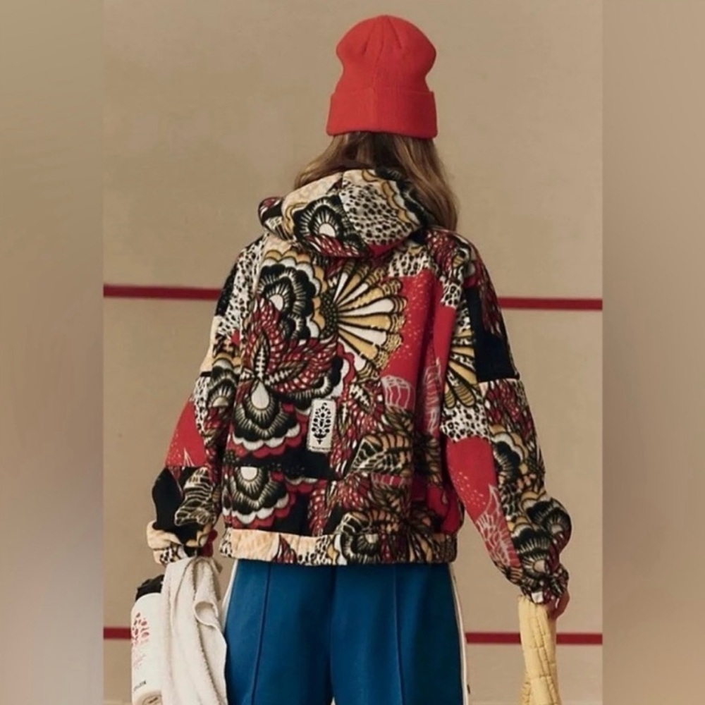 Free People Movement: Wild Flower Colorful Patterned Hoody Fleece (BNWT) - Picture 3 of 8